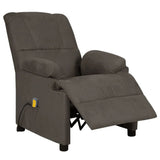 Fauteuil de massage gris foncé tissu microfibre