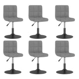 Chaises pivotantes à manger lot de 6 gris clair velours
