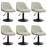 Chaises pivotantes à manger lot de 6 crème velours