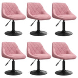 Chaises pivotantes à manger lot de 6 rose velours