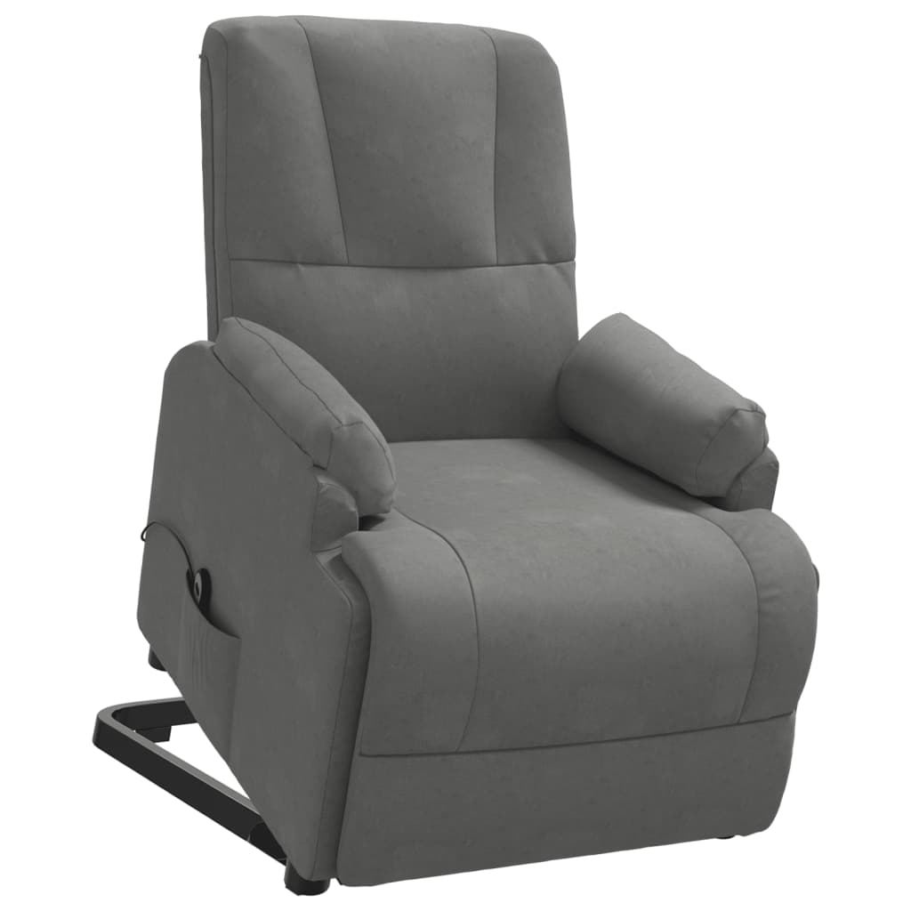 Fauteuil inclinable Gris foncé Similicuir daim