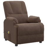 Fauteuil de massage marron similicuir daim