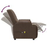 Fauteuil de massage marron similicuir daim