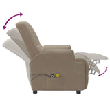 Fauteuil de massage taupe similicuir daim