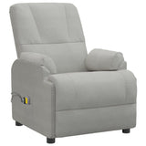Fauteuil de massage gris clair similicuir daim
