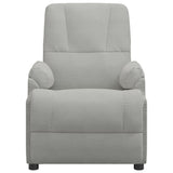 Fauteuil de massage gris clair similicuir daim