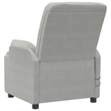 Fauteuil de massage gris clair similicuir daim