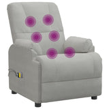 Fauteuil de massage gris clair similicuir daim