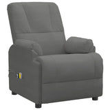 Fauteuil de massage gris foncé similicuir daim