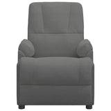 Fauteuil de massage gris foncé similicuir daim