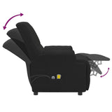Fauteuil de massage noir similicuir daim