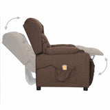 Fauteuil de massage Taupe Tissu