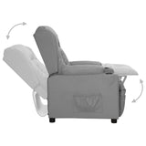 Fauteuil Gris Similicuir