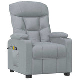 Fauteuil de massage inclinable Gris clair Tissu