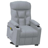 Fauteuil de massage inclinable Gris clair Tissu