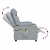 Fauteuil de massage inclinable Gris clair Tissu