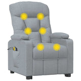 Fauteuil de massage inclinable Gris clair Tissu