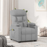 Fauteuil de massage inclinable Gris clair Tissu