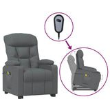Fauteuil de massage inclinable Gris foncé Tissu