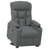 Fauteuil de massage inclinable Gris foncé Tissu