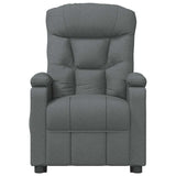 Fauteuil de massage inclinable Gris foncé Tissu
