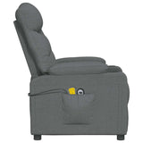 Fauteuil de massage inclinable Gris foncé Tissu