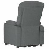 Fauteuil de massage inclinable Gris foncé Tissu