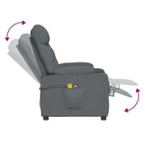 Fauteuil de massage inclinable Gris foncé Tissu
