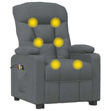 Fauteuil de massage inclinable Gris foncé Tissu