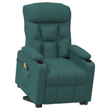 Fauteuil de massage Vert foncé Tissu