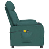 Fauteuil de massage Vert foncé Tissu