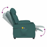 Fauteuil de massage Vert foncé Tissu