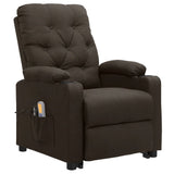 Fauteuil de massage Marron foncé Tissu