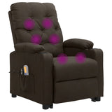 Fauteuil de massage Marron foncé Tissu