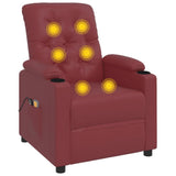 Fauteuil de massage Rouge bordeaux Similicuir