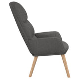 Chaise de relaxation Gris foncé Tissu
