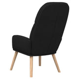 Chaise de relaxation Noir Tissu