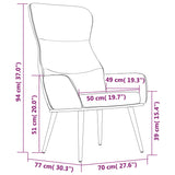 Chaise de relaxation Bleu Tissu