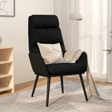 Chaise de relaxation Noir Tissu