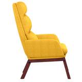 Chaise de relaxation Jaune moutarde Tissu