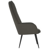 Chaise de relaxation Gris foncé Velours