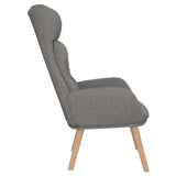 Chaise de relaxation Gris clair Tissu