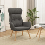 Chaise de relaxation Gris foncé Tissu