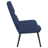 Chaise de relaxation Bleu Tissu