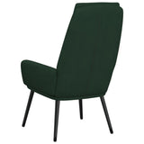 Chaise de relaxation Vert foncé Tissu