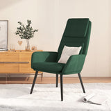 Chaise de relaxation Vert foncé Tissu