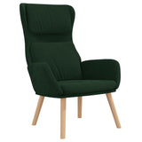 Chaise de relaxation Vert foncé Velours