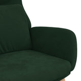 Chaise de relaxation Vert foncé Velours