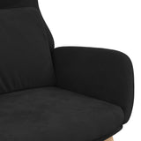 Chaise de relaxation Noir Velours