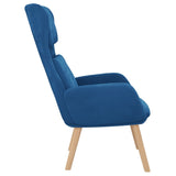 Chaise de relaxation Bleu Velours